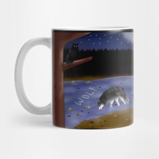 lonely wolf Mug